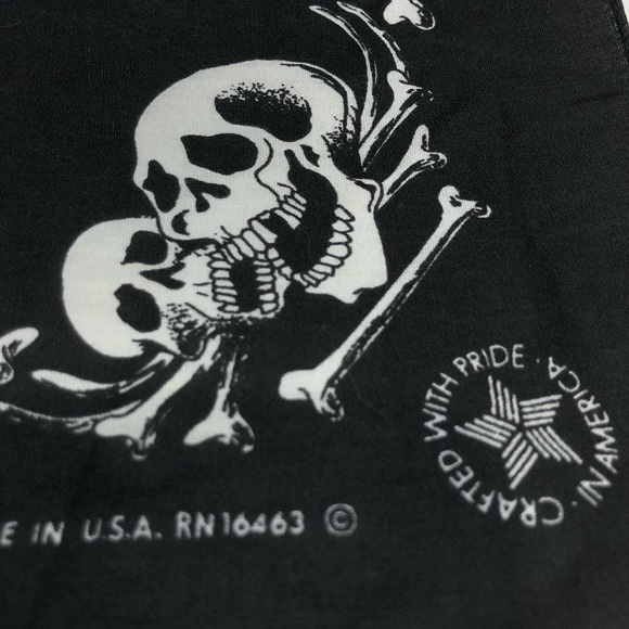 Vintage 1990’s Skull Snakes Bandana made in USA - Picture 2 of 10